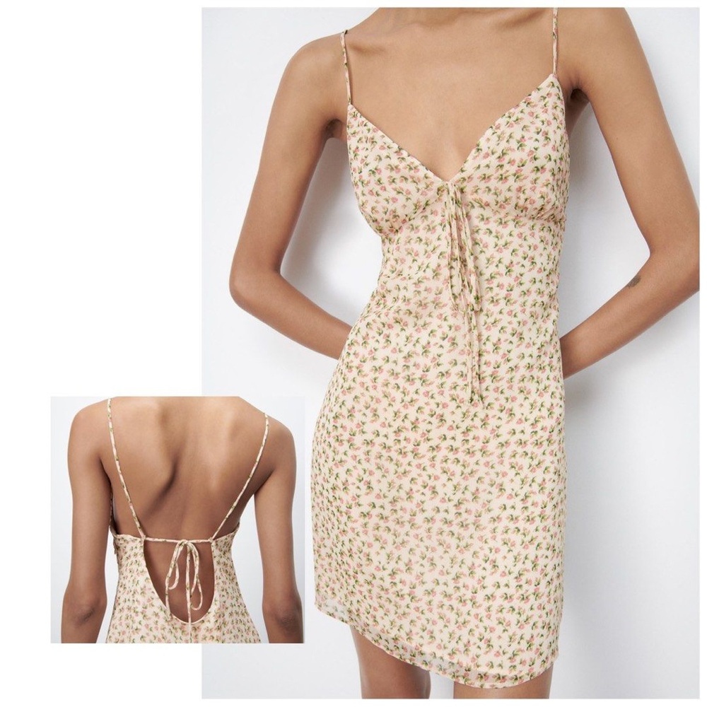 Zara Backless Floral Dress